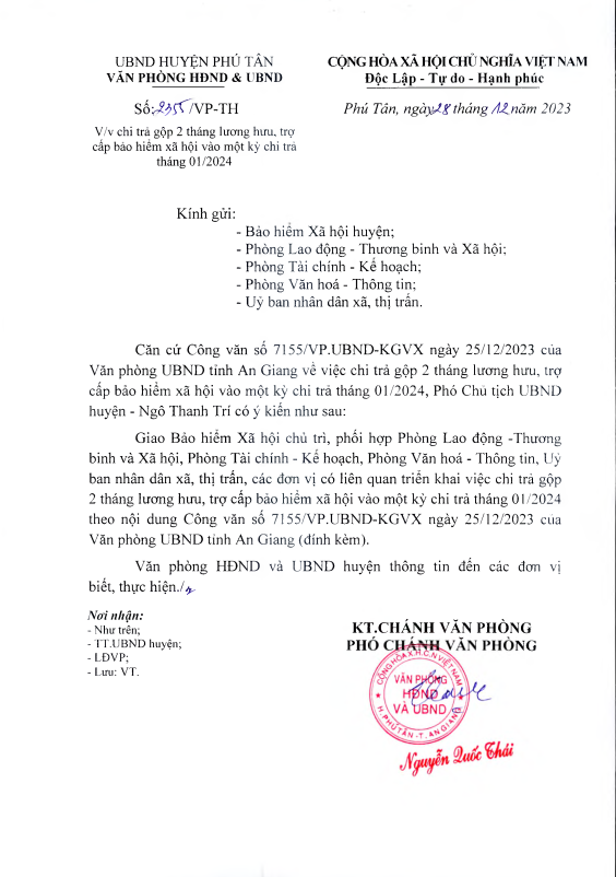 CHI TRỢ CẤP XÃ HỘI NĂM 2024